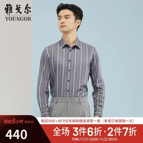 【商场同款】雅戈尔衬衫春季官方商务休闲高级免烫通勤长袖衬衣商品大图