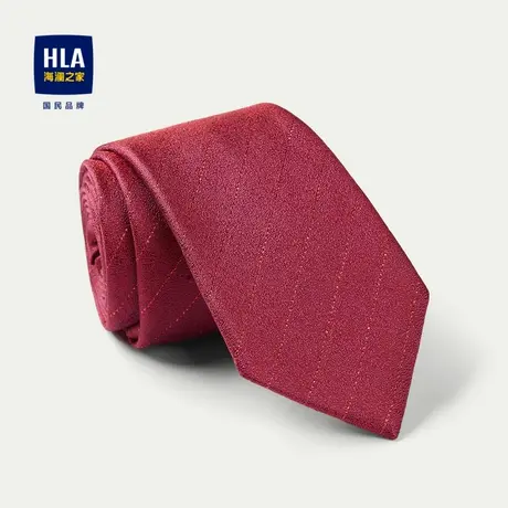 HLA/海澜之家含桑蚕丝领带2023箭头形商务宴会款红色领带男商品大图