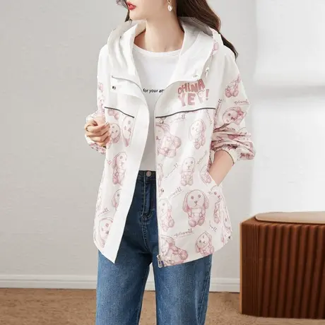 可爱童趣减龄外套2022年春季新款女士时尚简约百搭小个子上衣商品大图