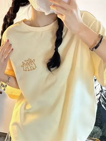 正肩仿棉短袖T恤女时尚百搭洋气减龄显瘦白色上衣内搭打底衫夏季图片