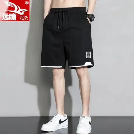 男士休闲短裤夏季薄款潮牌宽松大码中裤马裤运动卫裤冰丝五分裤子商品大图