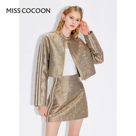 可可尼COCOON2025夏季新款运动套装设计感外套女小个子短款上衣商品大图