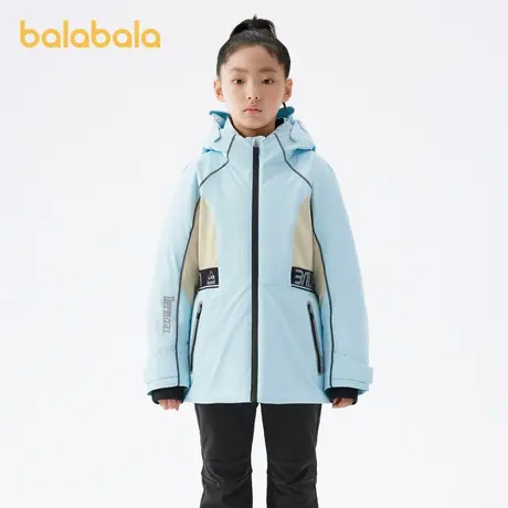 【商场同款】巴拉巴拉lab女童羽绒服冬连帽23新款童装中大童外套图片