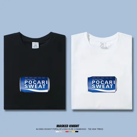 2023夏季潮牌新款港风ins潮流印花短袖t恤男女学生宽松情侣装半袖图片