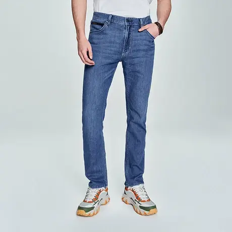 Lee23春夏新品726标准直脚中蓝色男牛仔凉凉裤LMB100726200-2886图片