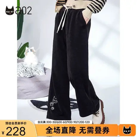 a02直筒休闲裤女秋新款甜酷宽松显瘦潮流直筒裤垂感百搭裤子商品大图