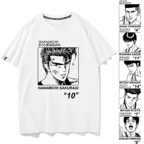 秀洛灌篮高手T恤樱木花道流川枫三井寿短袖周边衣服纯棉体恤衫商品大图