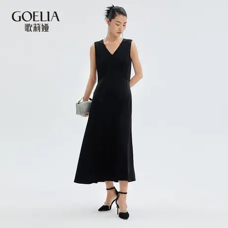 歌莉娅春季新品三醋酸礼服连衣裙121L4K540图片