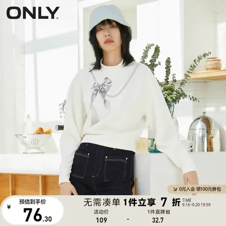 ONLY奥莱时尚潮流宽松显瘦印花长袖套头气质卫衣女商品大图