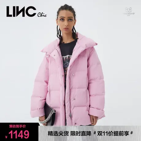 LINC金羽杰羽绒服女2023年冬新款反季女款短款面包服专柜断码清仓商品大图