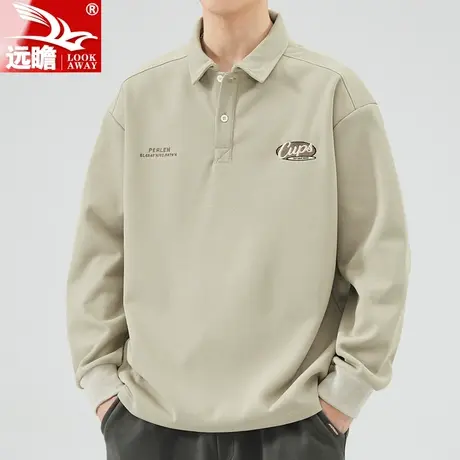 男士卫衣春秋季2023新款polo衫外套男生秋装长袖t恤潮流上衣男款商品大图