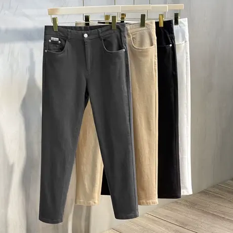 春秋款休闲裤男修身时尚商务休闲小脚裤潮流韩版直筒百搭九分裤男商品大图