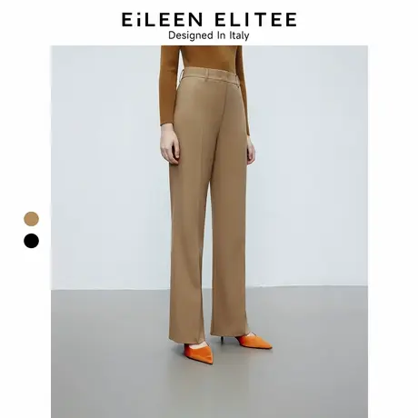 朗姿欧洲EiLEEN ELITEE2025年春季新款西装裤黑色西裤直筒长裤子商品大图