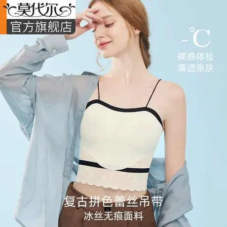 美背吊带背心女内搭带胸垫防走光夏季外穿打底抹胸内衣一体式文胸商品大图