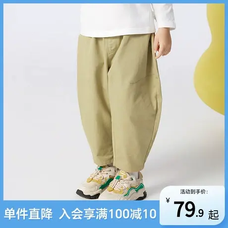 巴拉巴拉儿童裤子男童2025新款春装小童萝卜裤时尚复古百搭休闲裤商品大图