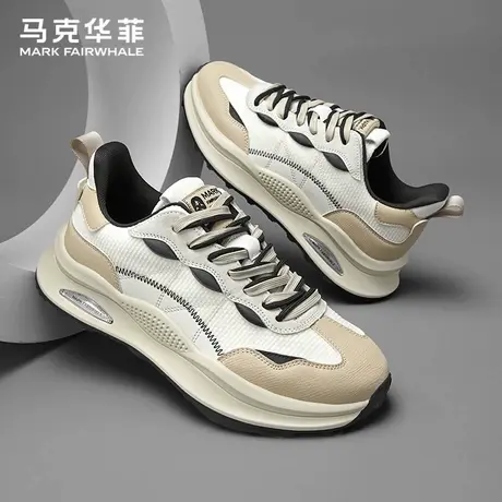 马克华菲阿甘鞋男款2025新款夏季网面男鞋透气户外男士运动休闲鞋商品大图