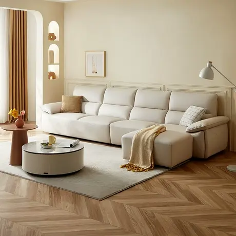 【立即抢购】全友家居布艺沙发客厅现代简约奶油风科技布沙发家具商品大图