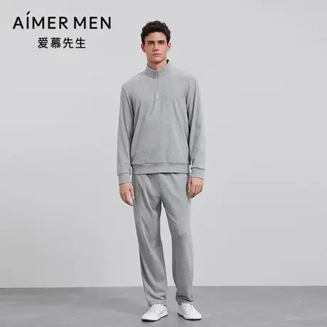 爱慕先生25秋冬1号舒适服睡衣男立领套头长袖长裤套装NS43M642商品大图