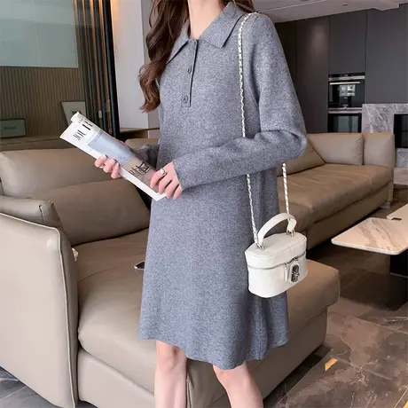 唐狮休闲POLO领连衣裙女长袖卫衣裙女春季流行穿搭女装春装裙子s5商品大图