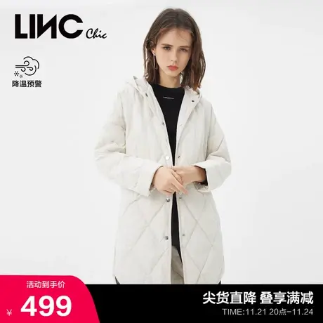 LINCCHIC金羽杰羽绒服女软糯轻薄中长款羽绒服冬季外套Y21803322Y商品大图