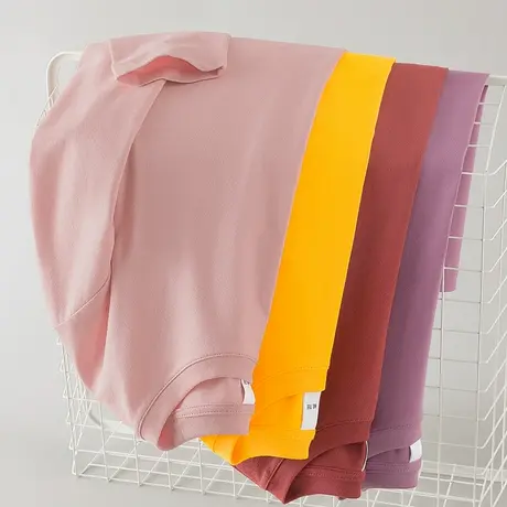 纯棉长袖t恤男装2024新款秋季圆领上衣服纯色潮流宽松内搭打底衫商品大图