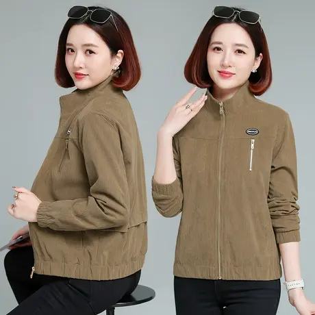 恋上17号外套女春秋款2023新款中年妈妈休闲洋气短款女士夹克上衣商品大图