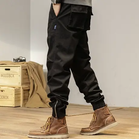 加绒加厚工装裤子男士2022年冬抗寒保暖外穿运动百搭潮牌休闲裤男图片