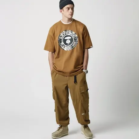 Aape旗舰店男装秋冬多口袋可调节松紧腰带束脚工装裤6892XXJ商品大图