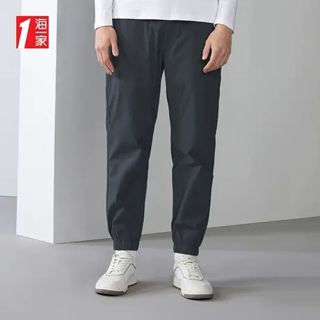 海一家束脚口九分裤2023夏季新款时尚舒适松紧腰男士休闲裤商品大图