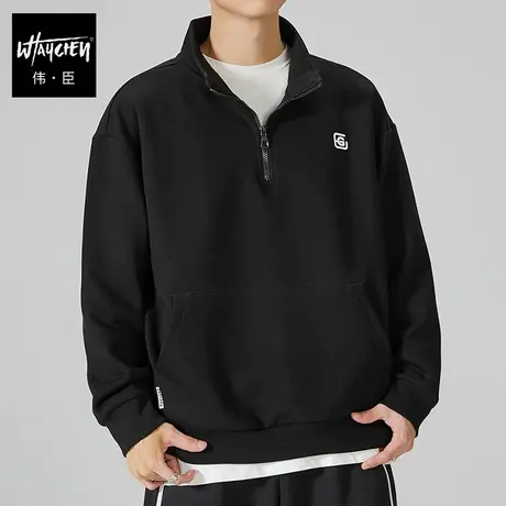 伟臣潮流大码男装套头卫衣男胖子加肥加大宽松休闲百搭肥佬上衣男图片