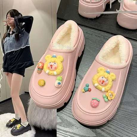 可爱奶呼呼拖鞋女2023新款外穿爆款踩屎感洞洞鞋学生百搭图片