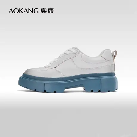 【运动皮鞋】奥康男女鞋情侣款2024春夏新款百搭真皮舒适休闲皮鞋商品大图