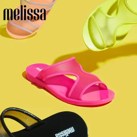 【直播间专属】Melissa梅丽莎撞色平底轻便女士一字拖拖鞋33517商品大图