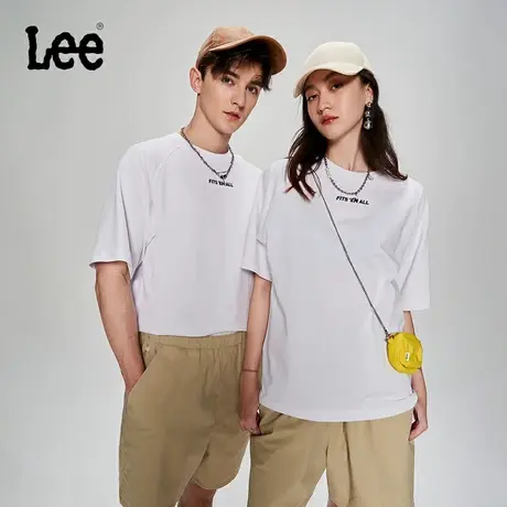 Lee商场同款23春夏宽松舒适版插肩袖男女同款短袖T恤LUT0050326VJ图片
