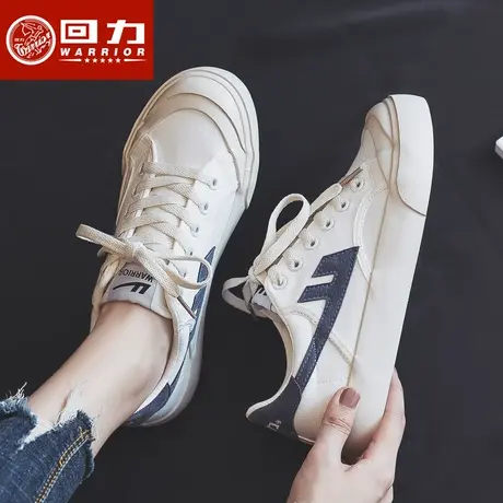 回力女鞋小白鞋女秋季低帮帆布鞋女秋2022新款百搭平底板鞋子潮商品大图
