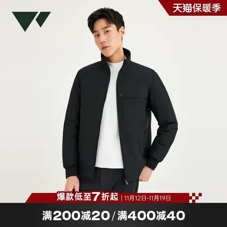 七匹狼短装薄棉服夹克2023新款拉链保暖舒适时尚户外运动男外套图片