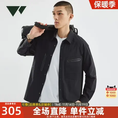 七匹狼狼族部落长袖衬衫新款工装休闲外套亲肤百搭吸水透气衬衣男图片