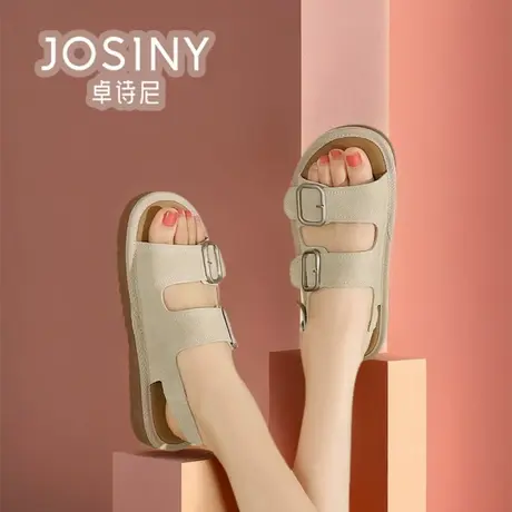 卓诗尼2025夏款新款软底凉拖鞋夏季外穿勃肯凉鞋女款外穿鞋女休闲图片