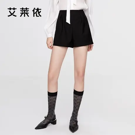 艾莱依商场同款短裤女休闲阔腿裤爆款简约腰封舒适宽松运动裤夏季商品大图