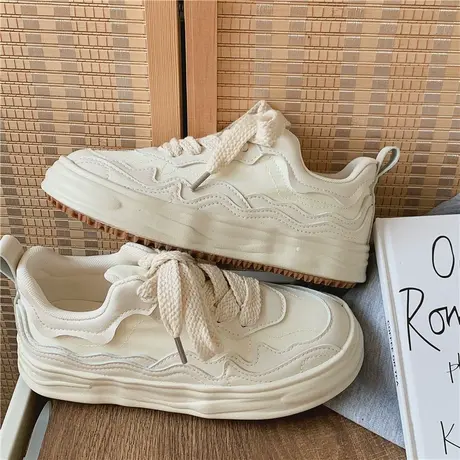 Betoo 小众原创韩系小白鞋女2022新款大头鞋女生百搭运动休闲鞋商品大图