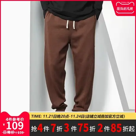 GxxH大码男装裤子男秋季运动裤潮牌束脚裤胖子潮流百搭休闲长裤商品大图