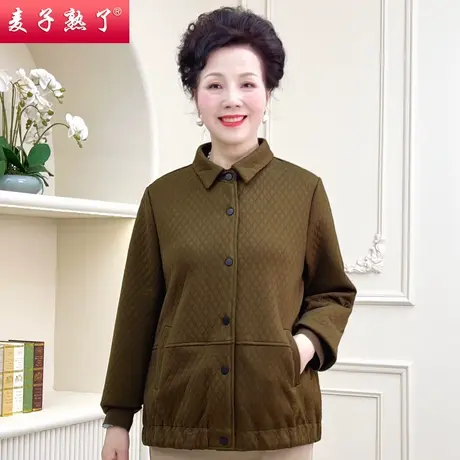 妈妈春装外套春秋洋气阔太太上衣中老年人女装奶奶太太50岁60衣服商品大图