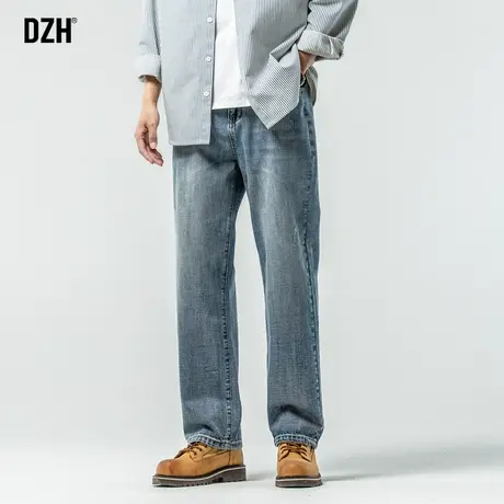 男士显瘦直筒牛仔裤男痞帅高级感裤子男款休闲裤春季男裤2024新款商品大图