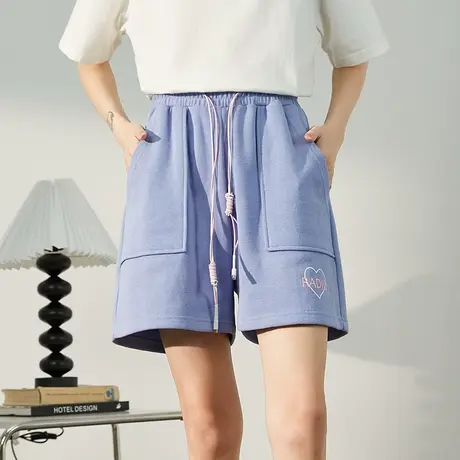 唐狮2023新款休闲运动短裤女夏季显瘦宽松百搭多色阔腿运动裤女DK图片