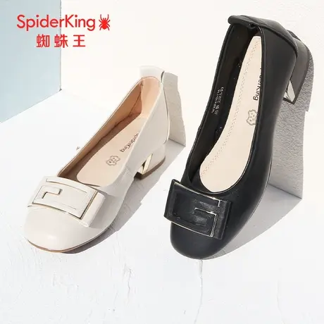SPIDER KING/蜘蛛王皮鞋女真皮2023春夏商场新款工作通勤软底单鞋商品大图