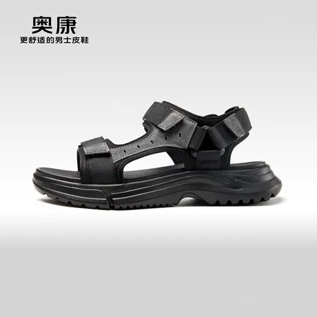 奥康男鞋2024夏季新款时尚青年沙滩鞋男厚底耐磨舒适休闲凉鞋男商品大图