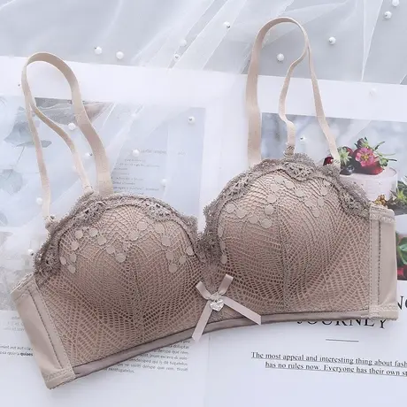 内衣套装女聚拢上托小胸加厚胸罩无钢圈文胸火暖春风都互商品大图