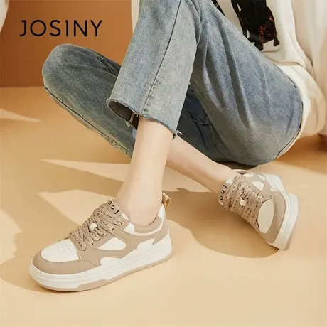 Josiny/卓诗尼板鞋女春款鞋子百搭鞋子2024年新款厚底运动休闲鞋商品大图