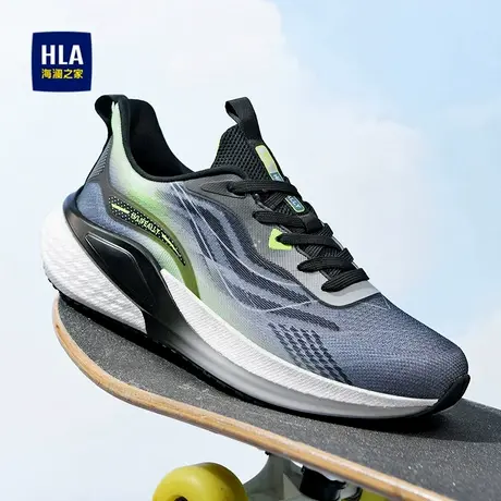 HLA/海澜之家男鞋新款夏季潮流舒适增高飞织鞋耐磨跑步休闲运动鞋商品大图