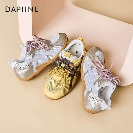 Daphne/达芙妮2025新款时尚网面透气德训鞋女百搭复古运动休闲鞋图片